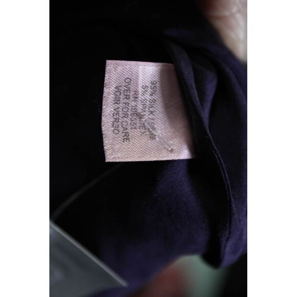 Calypso Saint Barth Womens Silk Half Button Down Shirt Dress Purple Size Small - Picture 5 of 6